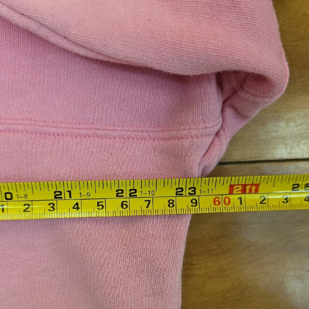 Victoria's Secret Pink Ombre Dip Dye Varsity Pullover Fleece Bubblegum Peach M